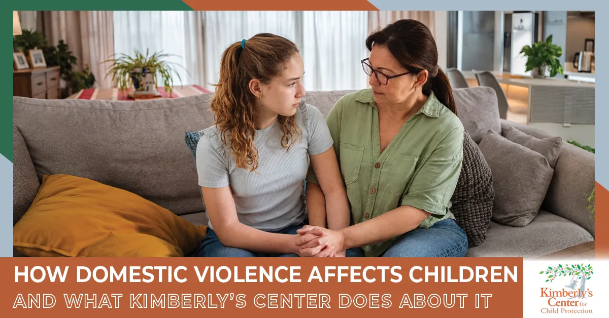 Mother talking with her teenage daughter about the effects of domestic violence on children